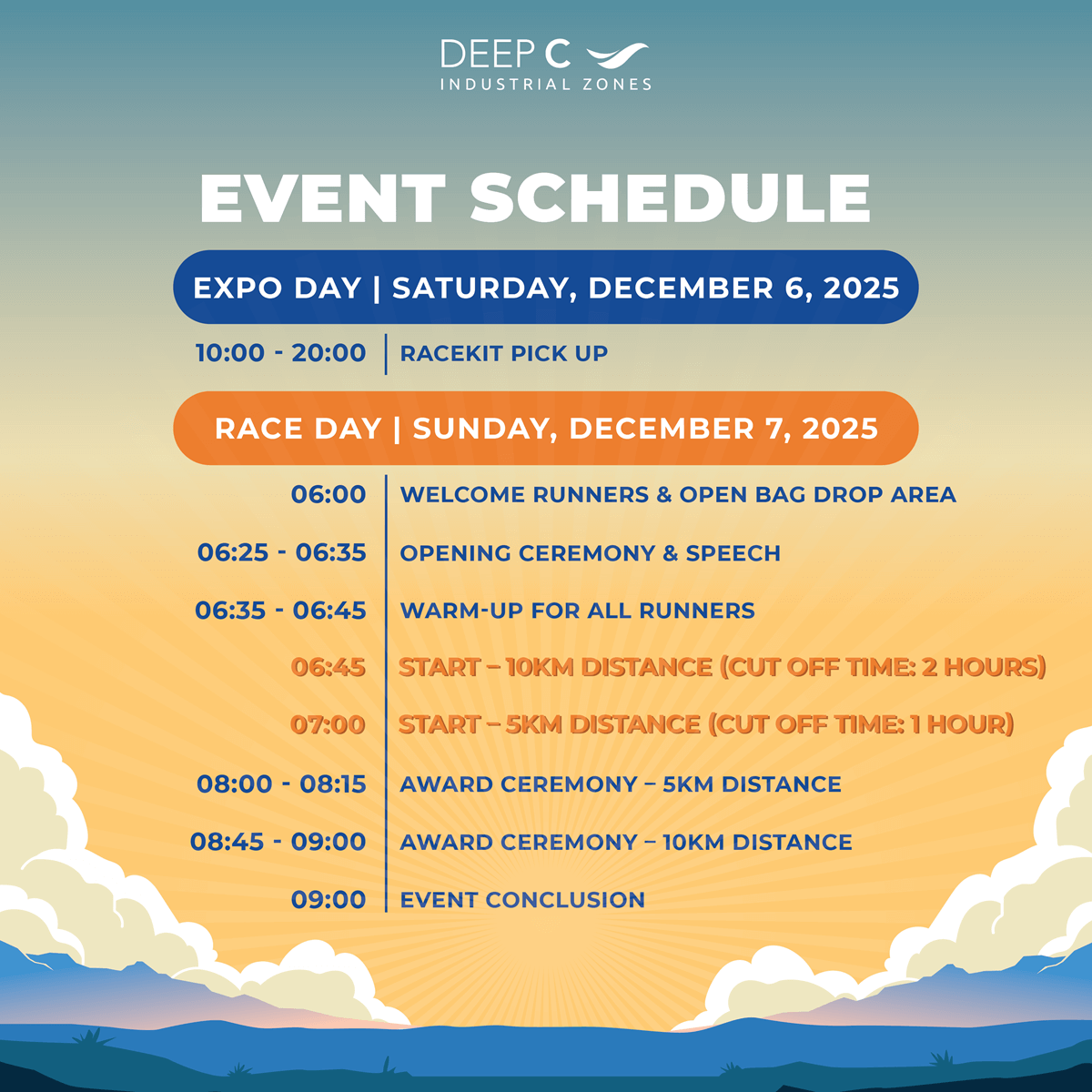 Lịch trình sự kiện