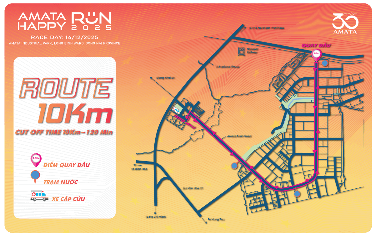Bản đồ đường chạy 10K