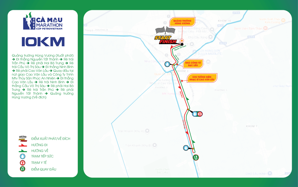 Bản đồ đường chạy 10K