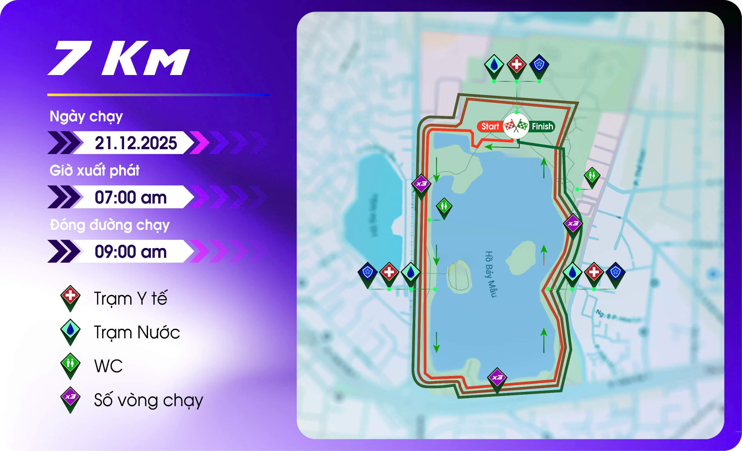 Bản đồ đường chạy Cathay Happy Run 2025 