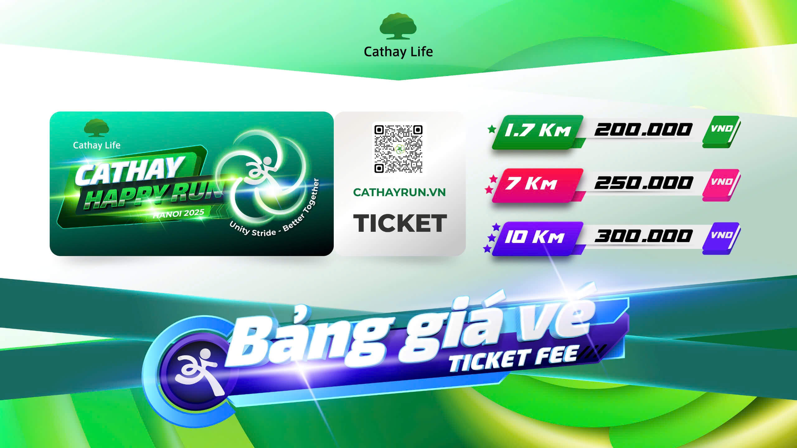 Cathay Happy Run 2025 - Bảng giá vé