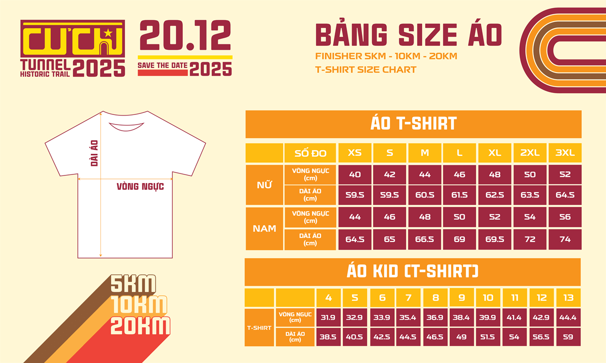 Bảng size áo