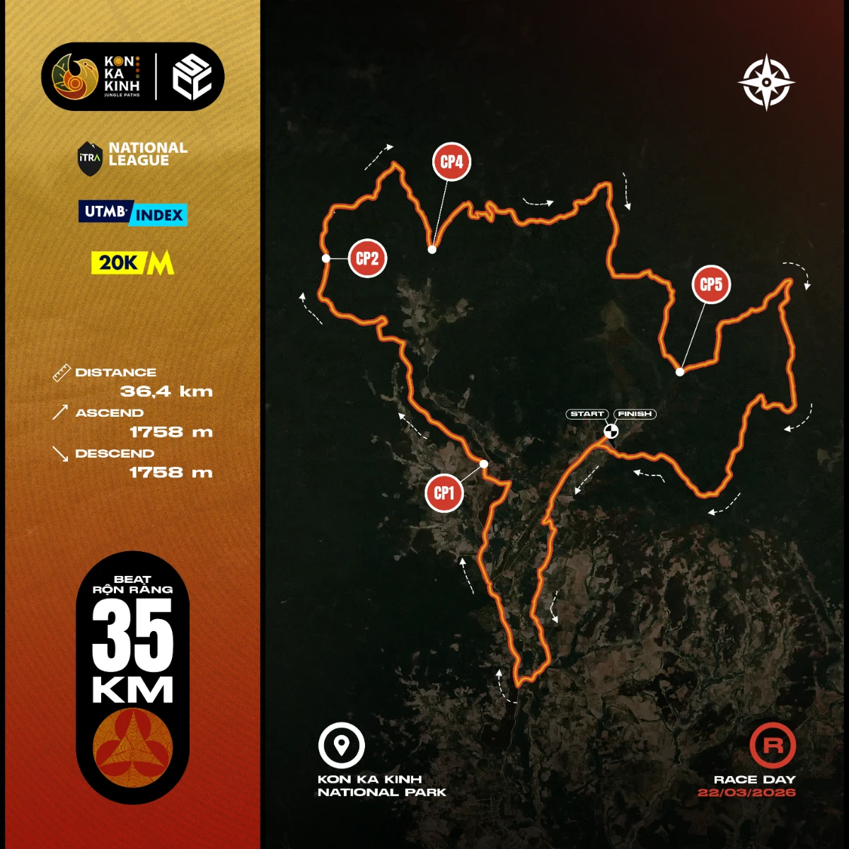 Bản đồ đường chạy 35K