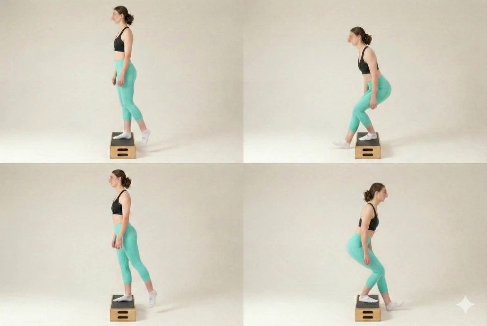 Single-Leg Step Down (Bước xuống một chân)