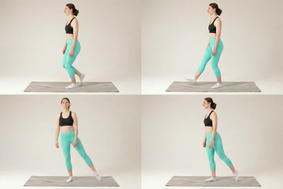 Single-Leg Toe Tap (Chạm mũi chân một chân)