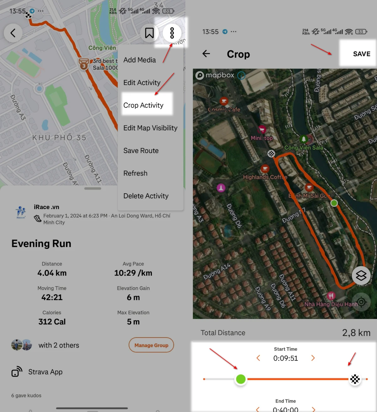 Cách Crop Hoạt Động Trên Strava Để Loại Bỏ Quãng Đường Thừa