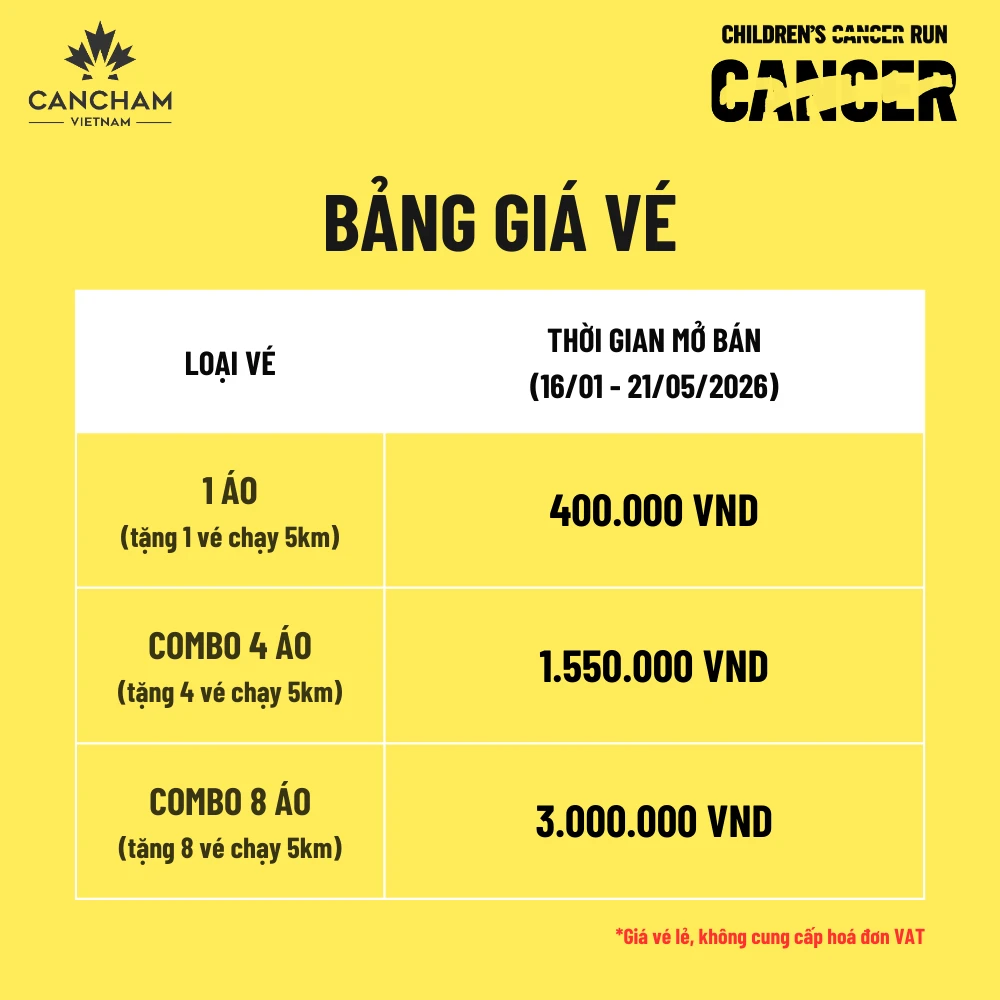 Bảng gi&aacute; v&eacute;