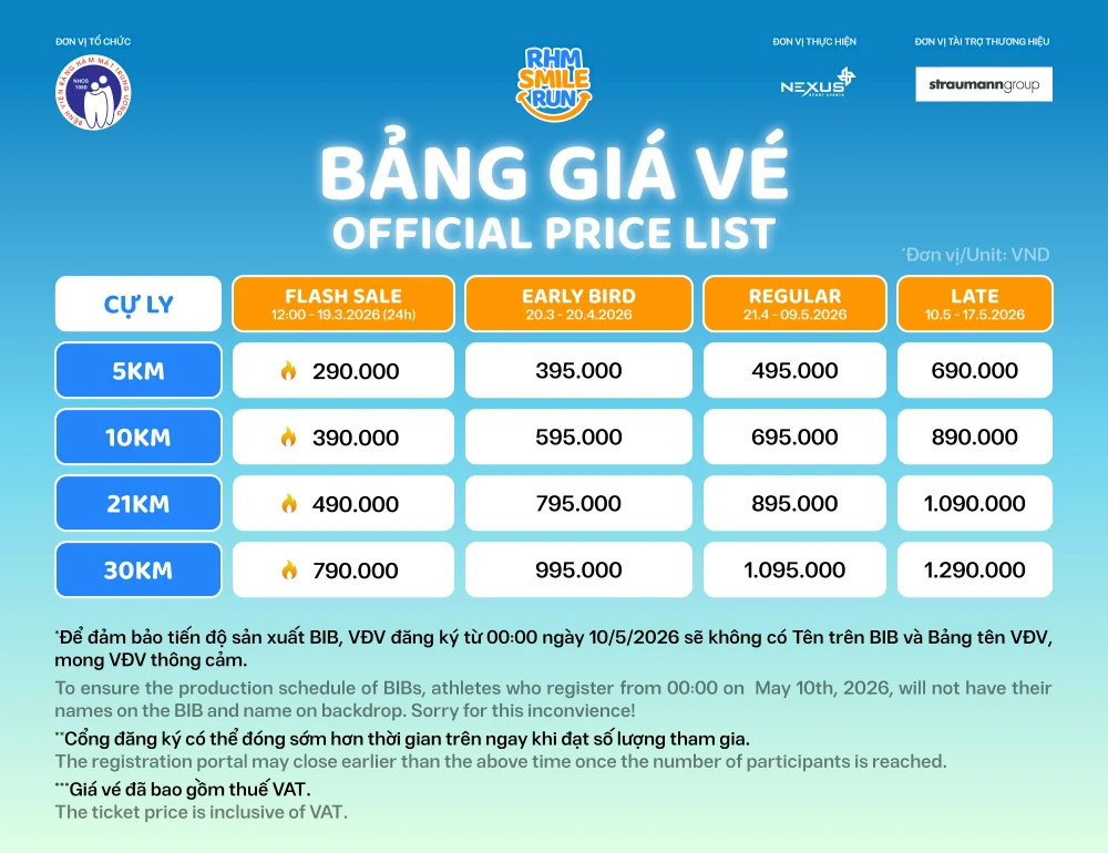 Bảng gi&aacute; v&eacute;