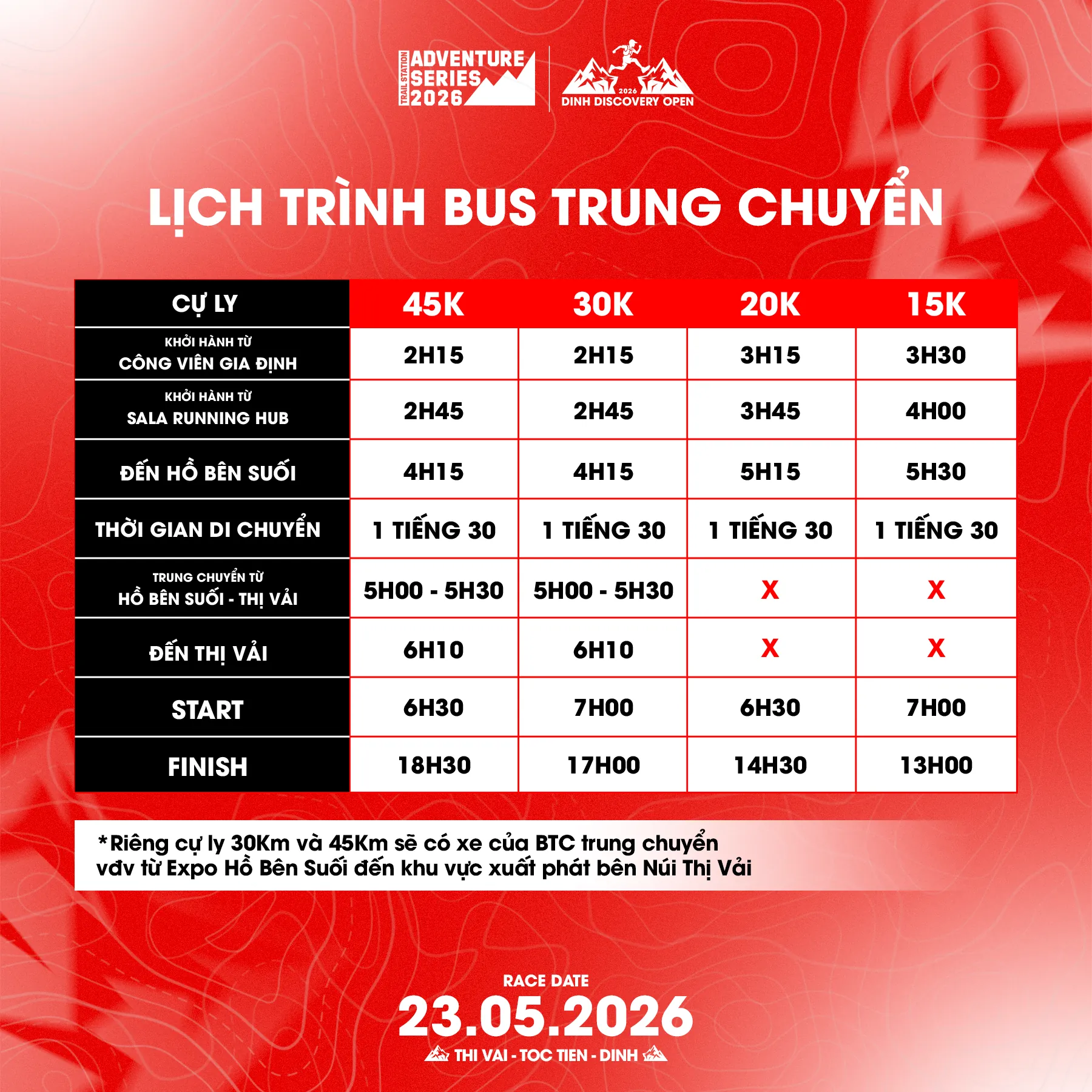 Lịch trình trung chuyển