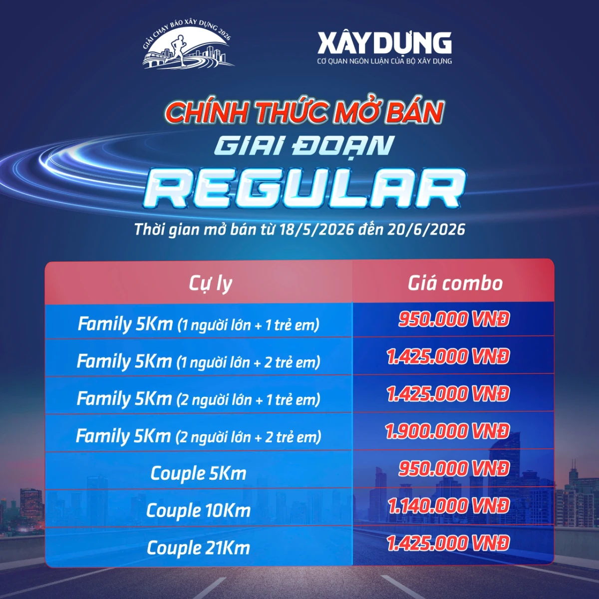Bảng giá vé