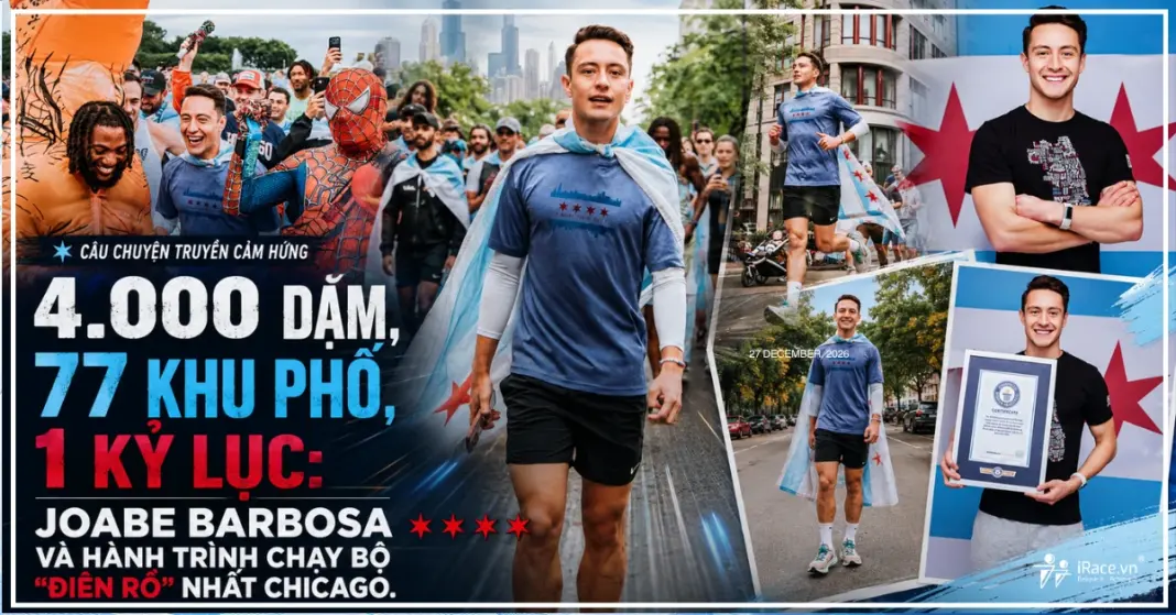 4.000 dặm, 77 khu phố, 1 kỷ lục: Joabe Barbosa và hành trình chạy bộ 