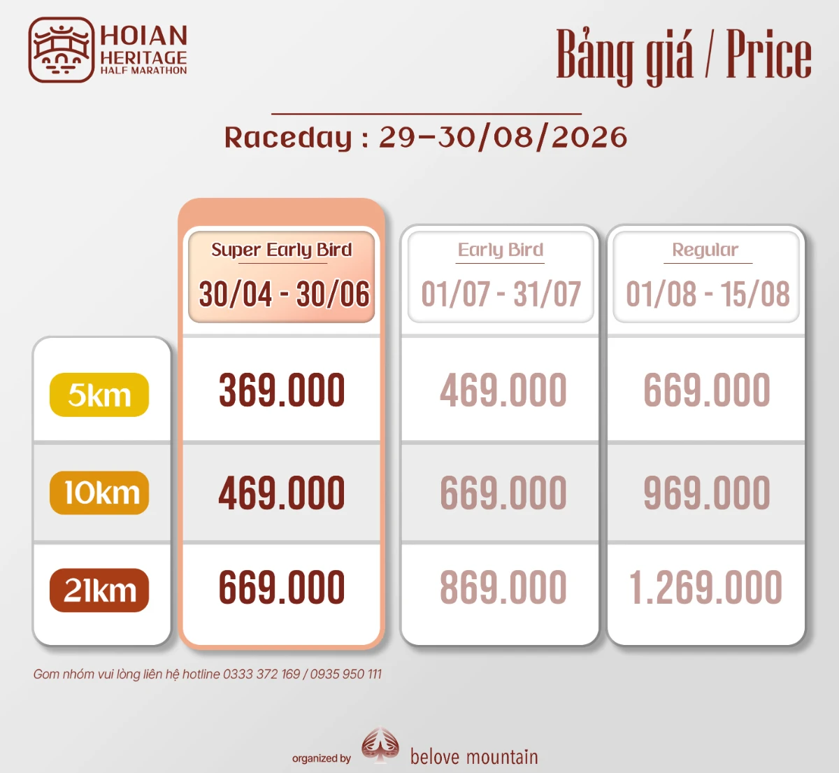 Bảng gi&aacute; v&eacute;