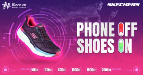 Tạo giải chạy Online cho doanh nghiệp 19 race banner phone off shoes on - Tạo giải chạy Online cho doanh nghiệp