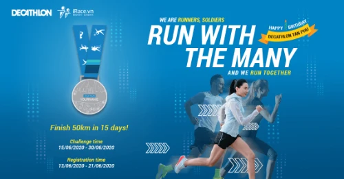 Tạo giải chạy Online cho doanh nghiệp 18 race banner run with the many - Tạo giải chạy Online cho doanh nghiệp