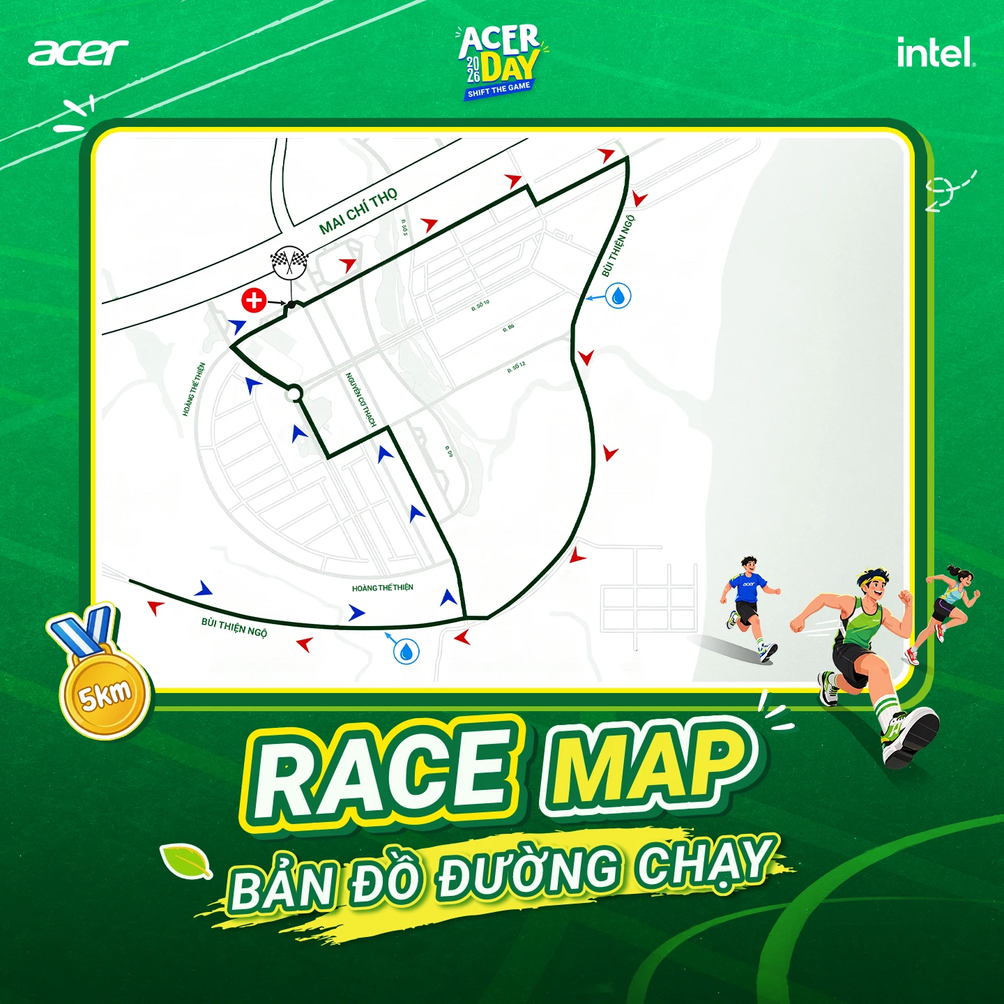 Bản đồ đường chạy Acer Fun Run 2026